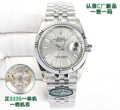 Clean Factory Rolex Datejust 36mm 3235 Movement 904L Steel Lume Watch